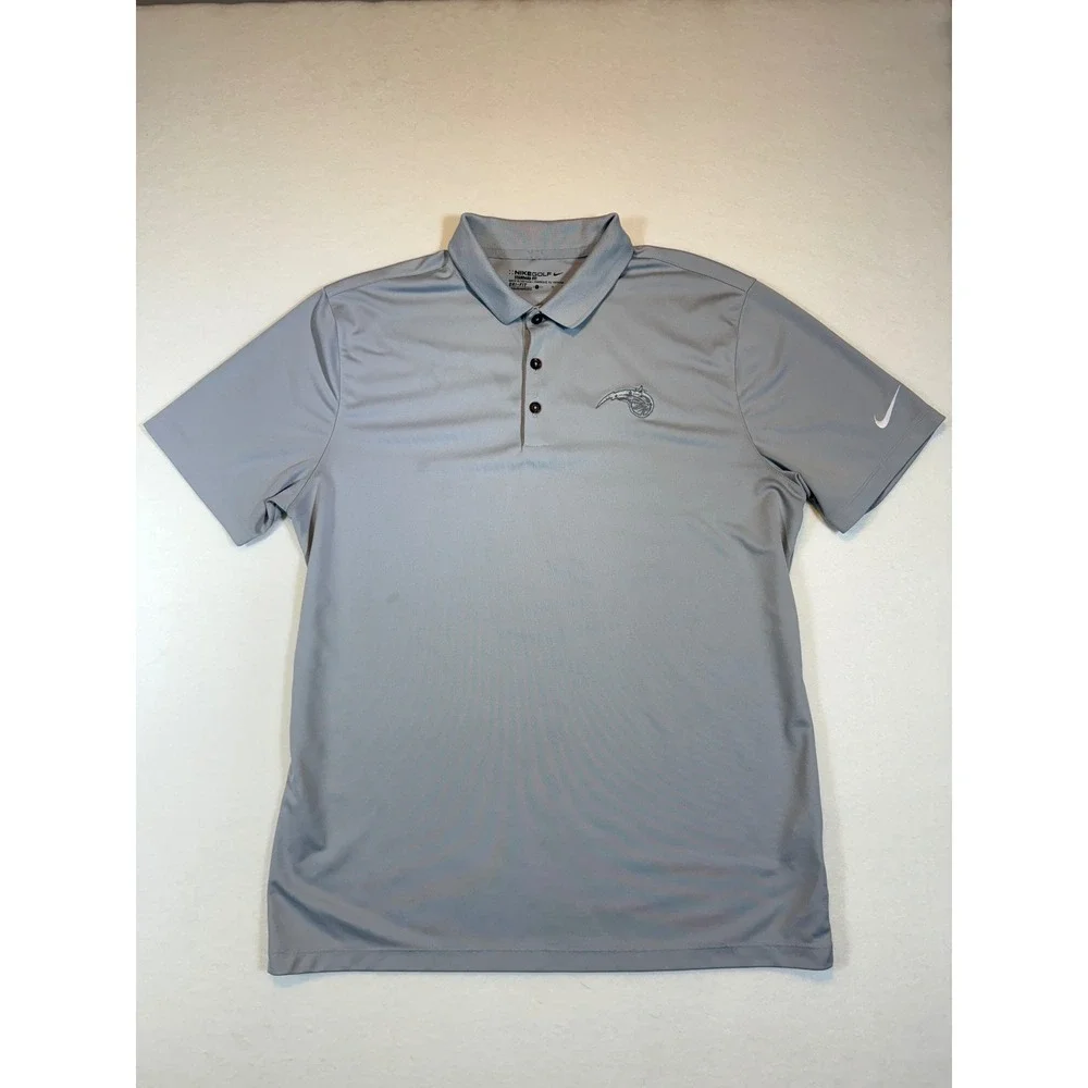 Nike Golf Standard Fit Polo Shirt Men's Large Orlando Magic Gray